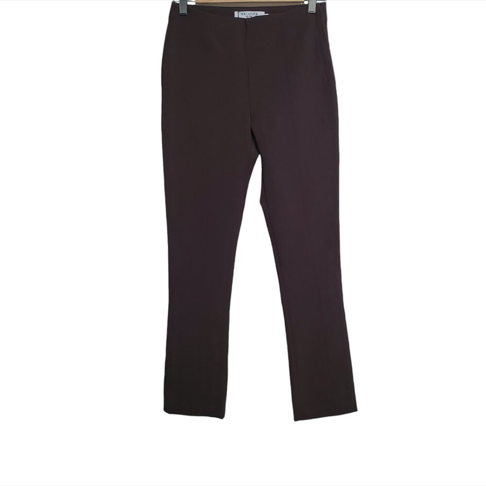 MM LaFleur Women Foster Pants Sample 4 Brown Adjustable Hem Cotton Blend…